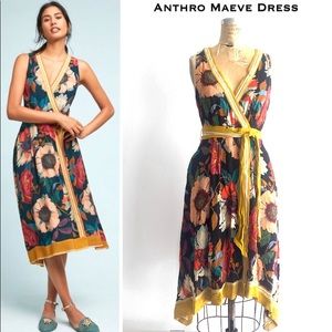 Anthro Botanica Floral Dress, New w/Tag wrap dress